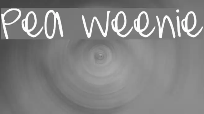 Pea Weenie Font examples