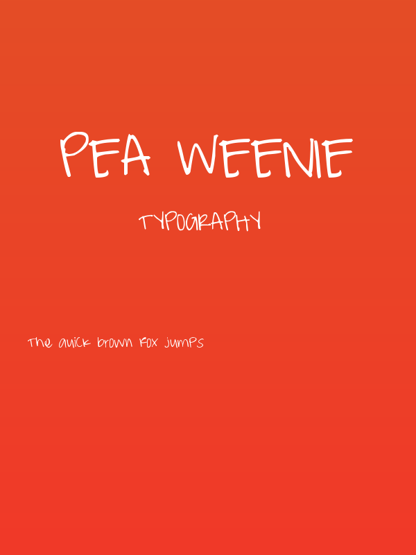 Pea Weenie Poster