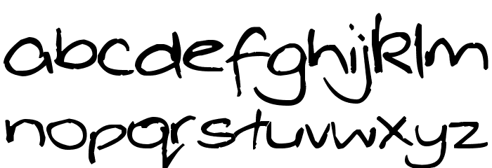 Pea Whinney Skinney Font LOWERCASE