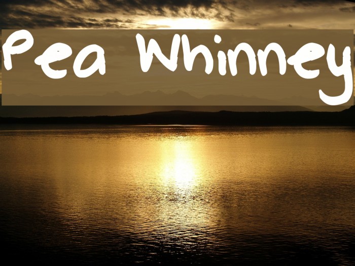 Pea Whinney Font examples
