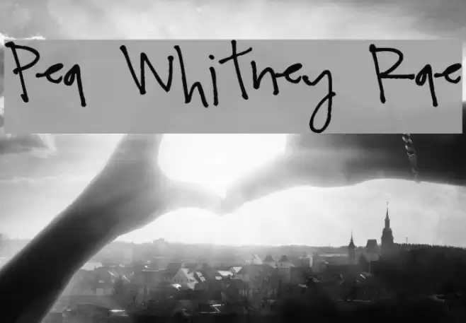 Pea Whitney Rae Font examples