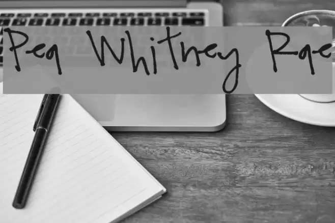 Pea Whitney Rae Font examples