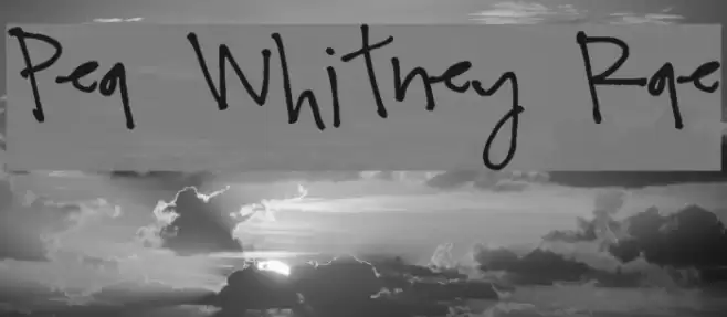 Pea Whitney Rae Font examples