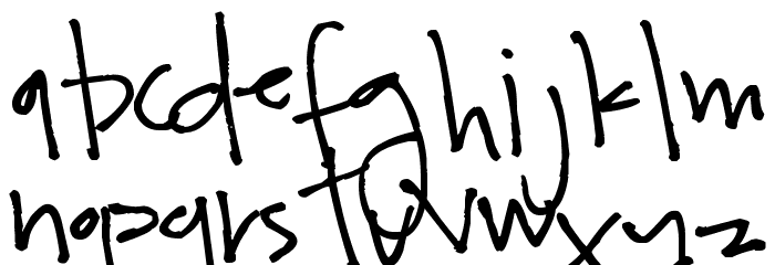 Pea Whitney Rae Font LOWERCASE