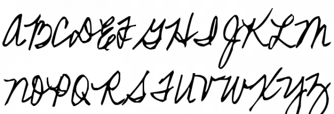 Pea XOXO from Karen Font UPPERCASE