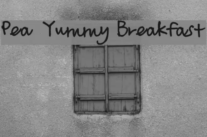 Pea Yummy Breakfast Font examples