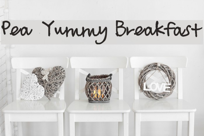 Pea Yummy Breakfast Fonte examples