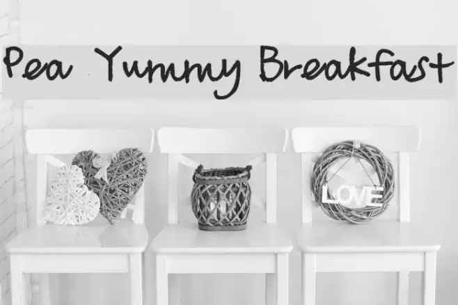 Pea Yummy Breakfast Font examples