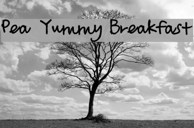 Pea Yummy Breakfast Font examples