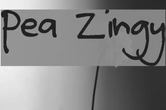 Pea Zingy Font examples