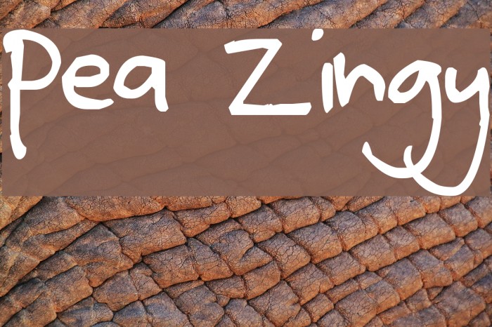 Pea Zingy Font examples