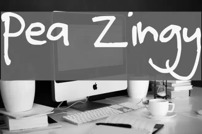 Pea Zingy Font examples