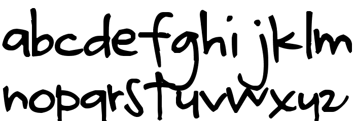 Pea Zingy Font LOWERCASE