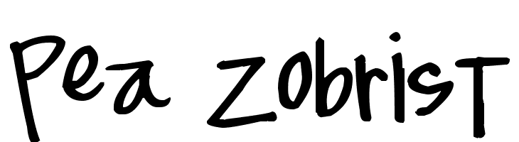 Pea Zobrist Font