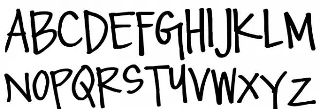 Pea Zobrist フォント 大文字