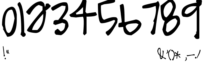Pea cammi-pea Font OTHER CHARS