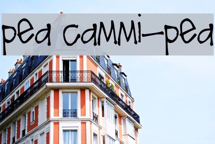 Pea cammi-pea Font examples