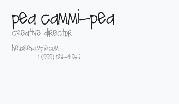 Pea cammi-pea Business Card