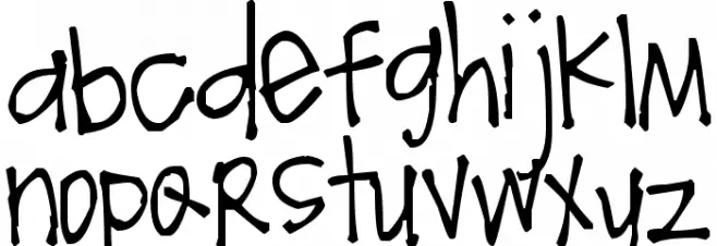 Pea cammi-pea Font LOWERCASE