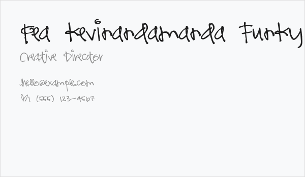 Pea kevinandamanda Funky Business Card
