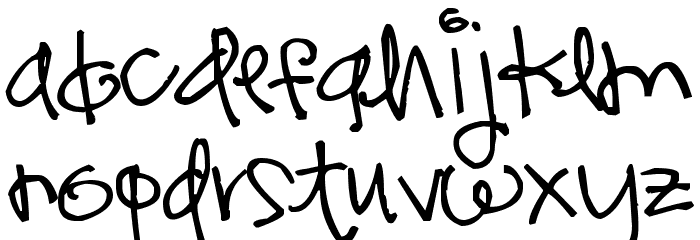 Pea kevinandamanda Funky Font LOWERCASE