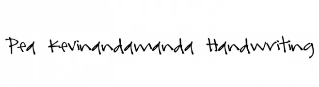 Pea kevinandamanda Handwriting 