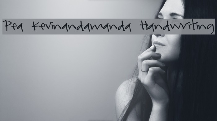 Pea kevinandamanda Handwriting Font examples
