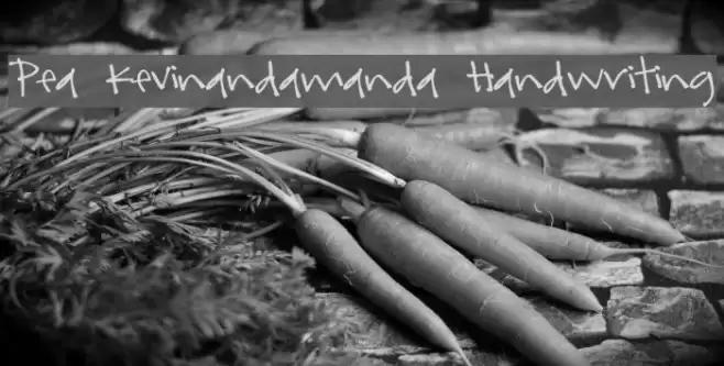 Pea kevinandamanda Handwriting Font examples
