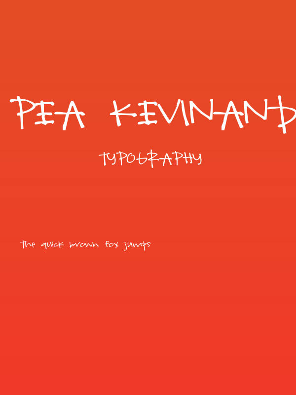Pea kevinandamanda Handwriting Poster