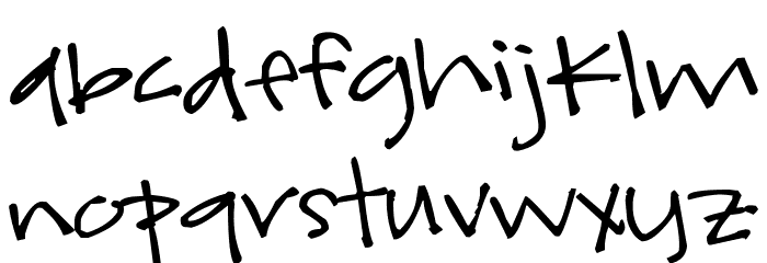Pea kevinandamanda Handwriting Font LOWERCASE