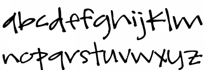 Pea kevinandamanda Handwriting फ़ॉन्ट लोअरकेस
