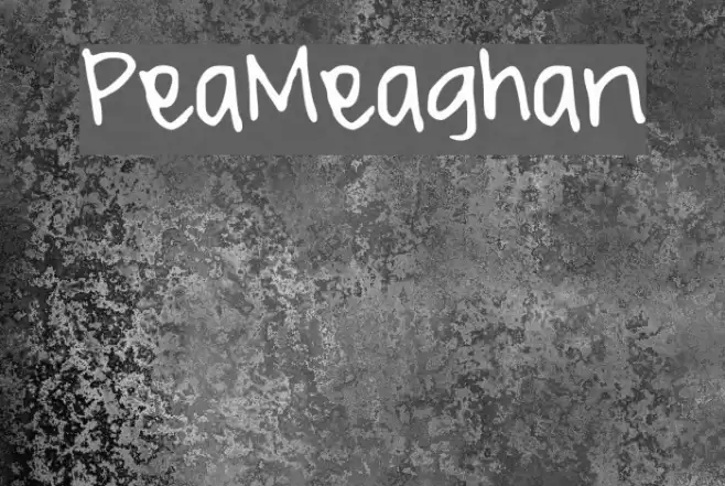 PeaMeaghan Font examples