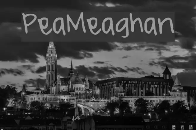 PeaMeaghan Font examples