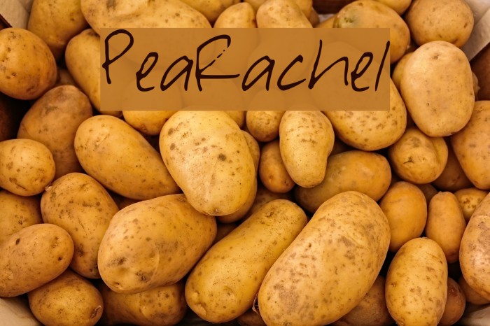 PeaRachel Font examples