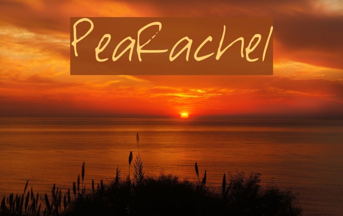 PeaRachel Font examples