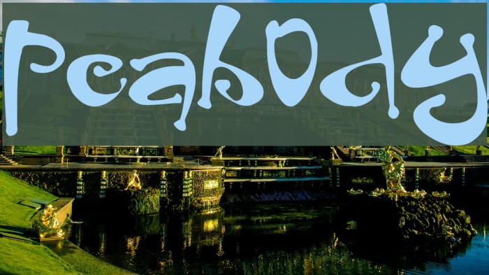 Peabody Font examples