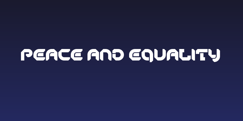Peace And Equality Social Header