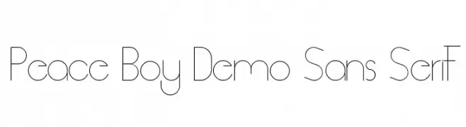Peace Boy Demo Sans Serif  baixar fontes gratis