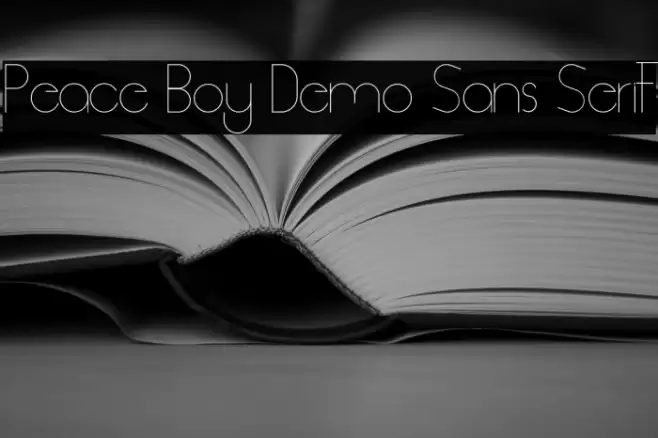 Peace Boy Demo Sans Serif Шрифта examples