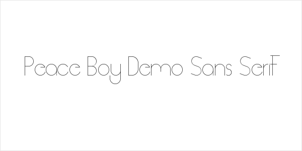 Peace Boy Demo Sans Serif Logo
