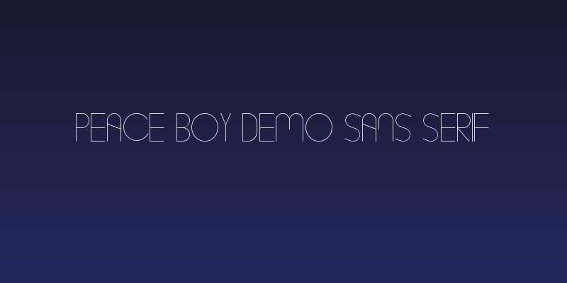 Peace Boy Demo Sans Serif Social Header