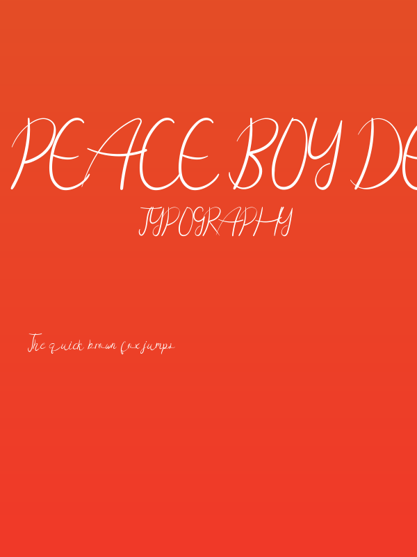 Peace Boy Demo Poster