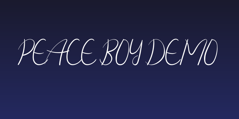 Peace Boy Demo Social Header