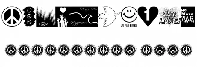 Peace FOREVER Font OTHER CHARS