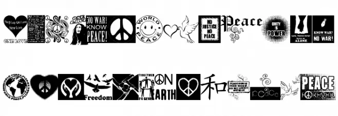 Peace FOREVER Polices MAJUSCULES