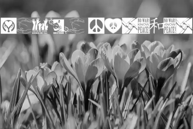 Peace FOREVER Font examples