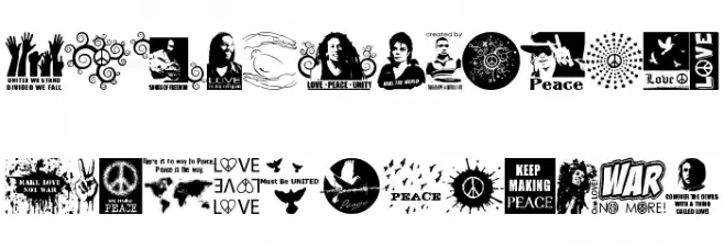 Peace FOREVER Caratteri MINUSCOLO