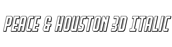 Peace & Houston 3D Italic  Frei Schriftart Herunterladen