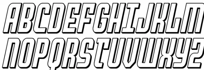 Peace & Houston 3D Italic Шрифта ВЕРХНИЙ