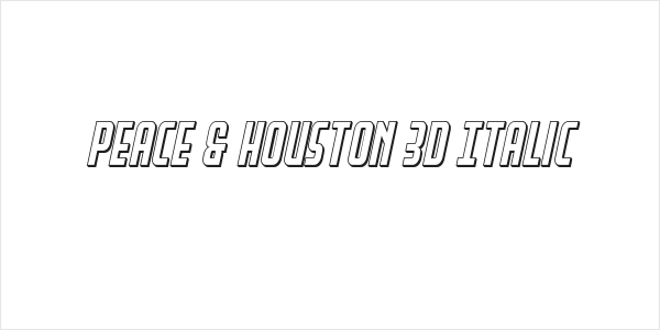 Peace & Houston 3D Italic Logo